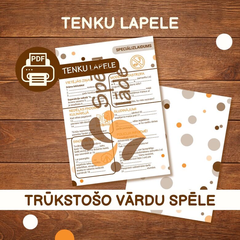 SPĒLE "TENKU LAPELE"